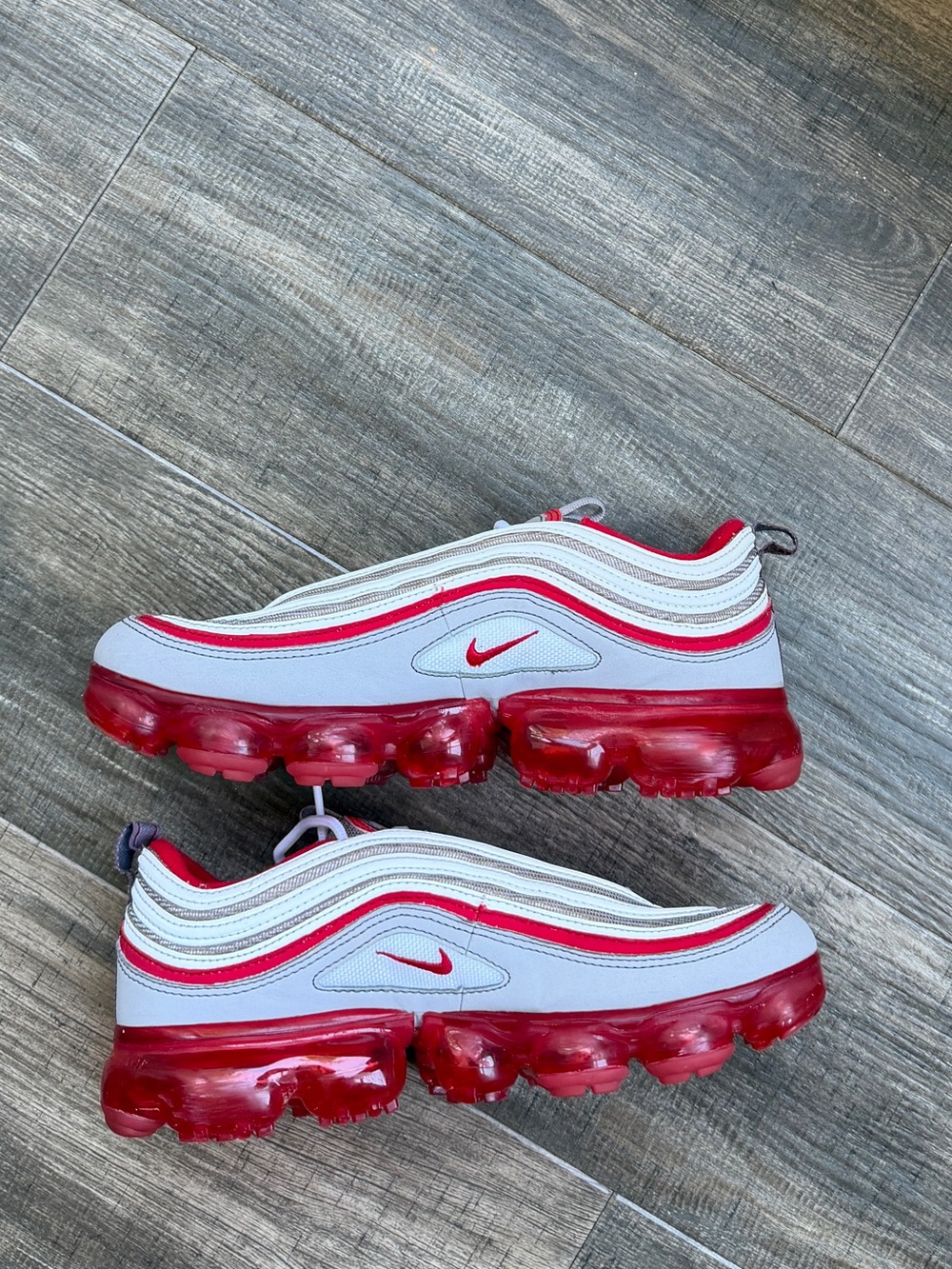 Nike air vapor max 97 atmosphere grey red white reflected 8.5 women’s - Picture 2 of 7